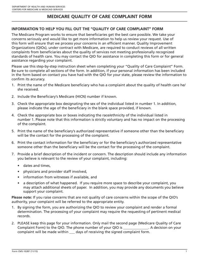 Page 1 of form CMS-10287
