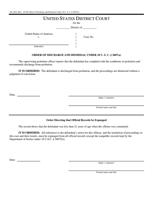 Page 1 of form AO 246A