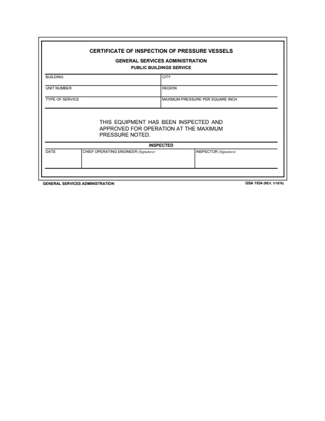 Page 1 of form GSA1034