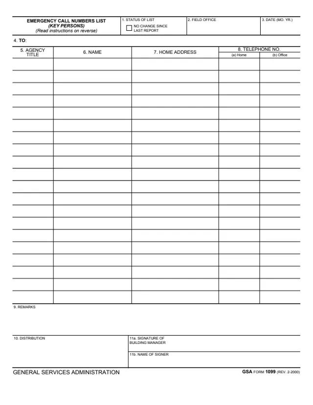 Page 1 of form GSA1099