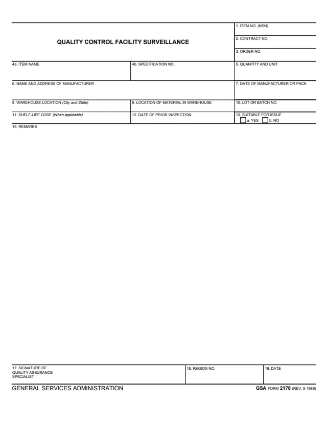 Page 1 of form GSA2178