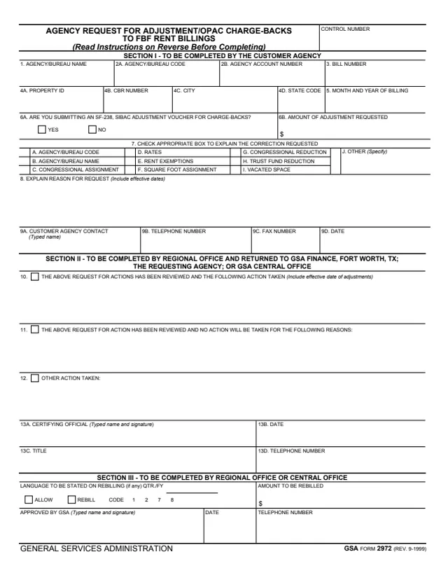 Page 1 of form GSA2972