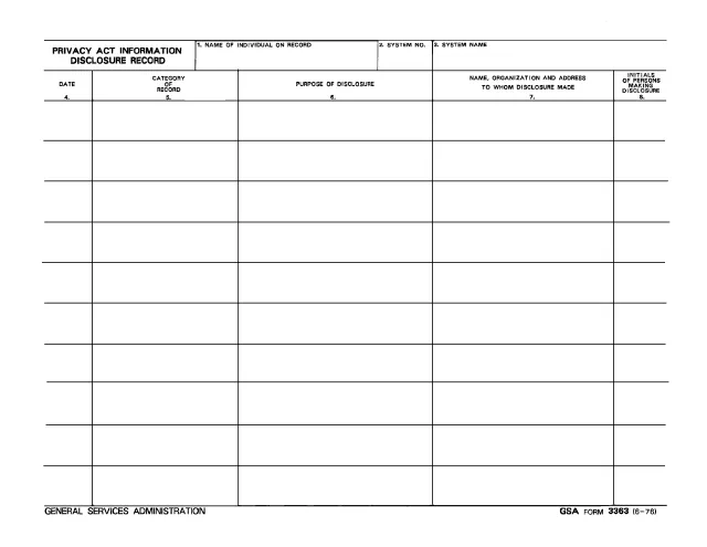 Page 1 of form GSA3363