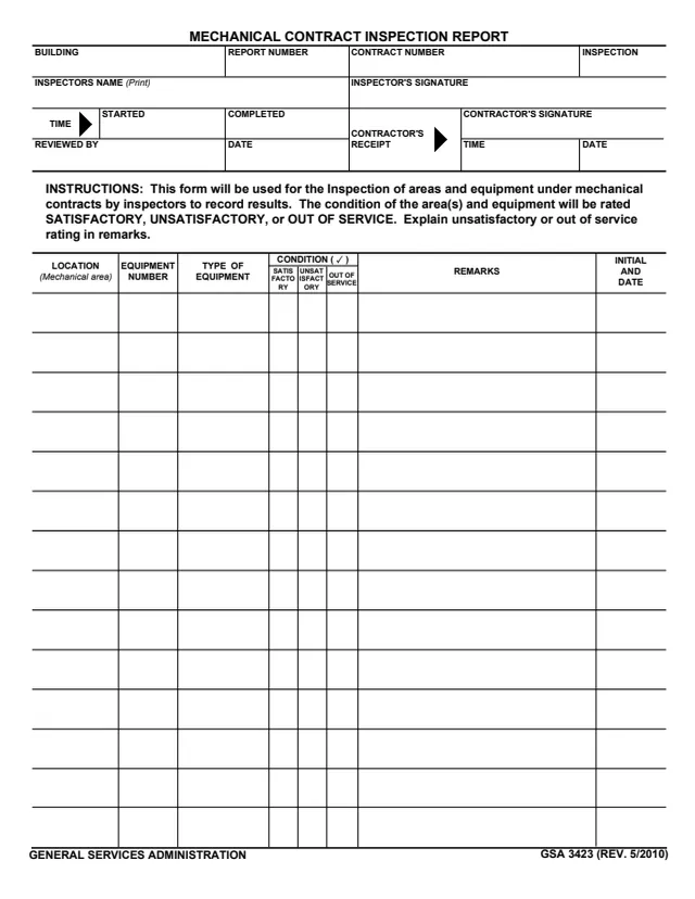 Page 1 of form GSA3423