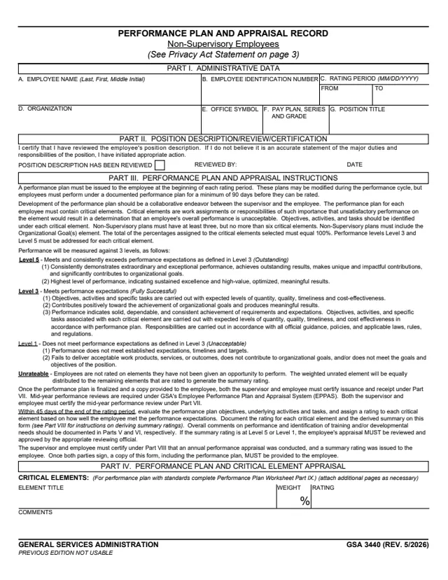Page 1 of form GSA3440
