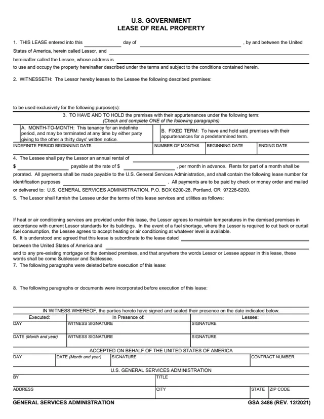 Page 1 of form GSA3486