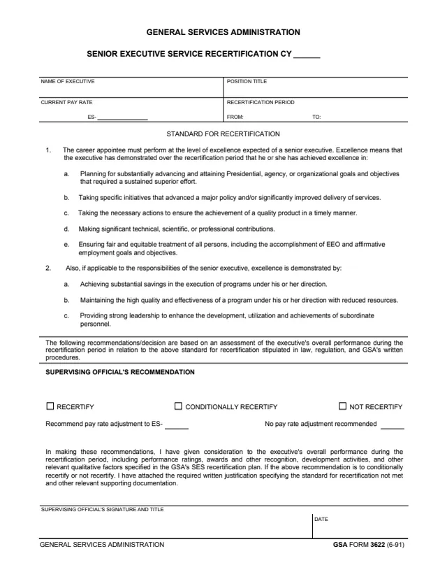 Page 1 of form GSA3622