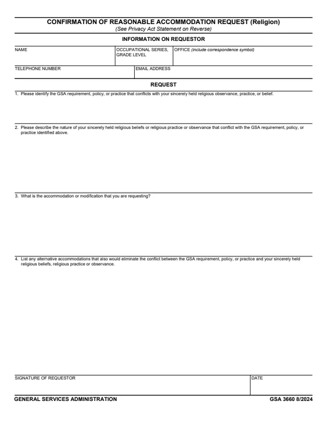 Page 1 of form GSA3660