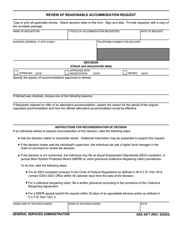 Page 1 of form GSA3677