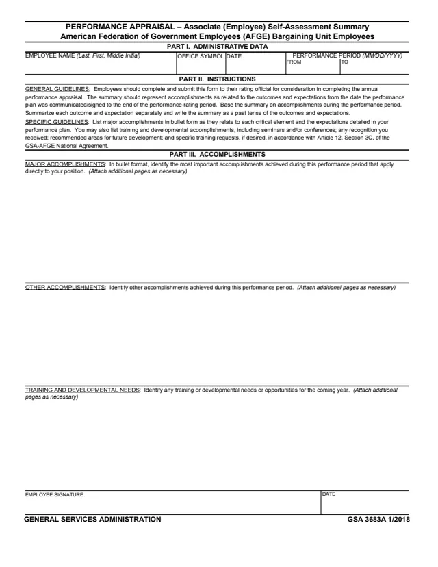 Page 1 of form GSA3683A