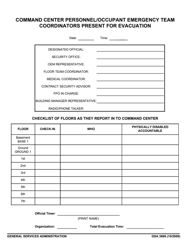 Page 1 of form GSA3696
