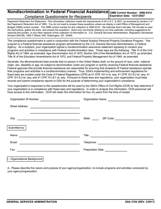 Page 1 of form GSA3702