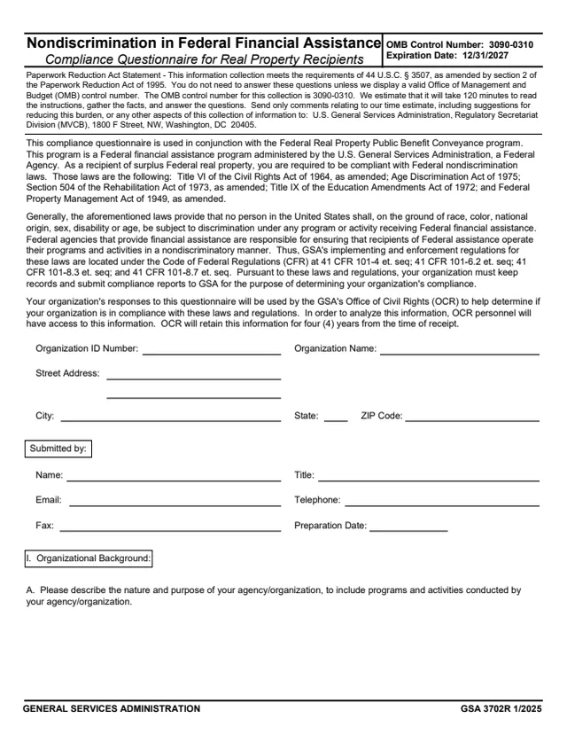 Page 1 of form GSA3702R