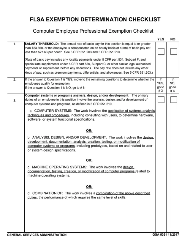 Page 1 of form GSA5021