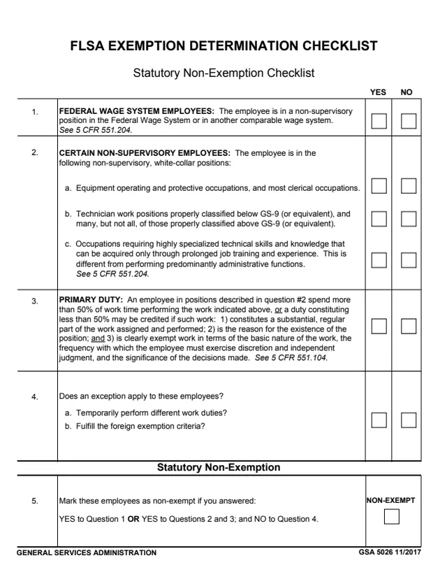 Page 1 of form GSA5026