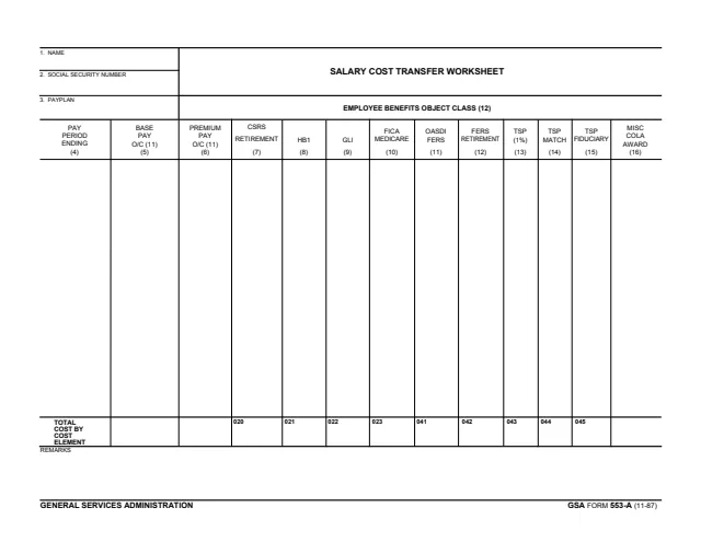 Page 1 of form GSA553A