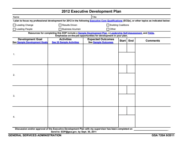 Page 1 of form GSA720A