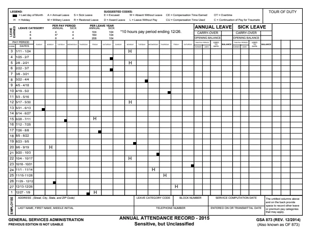 Page 1 of form GSA873_15