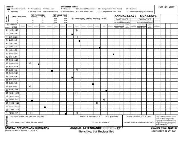 Page 1 of form GSA873_16