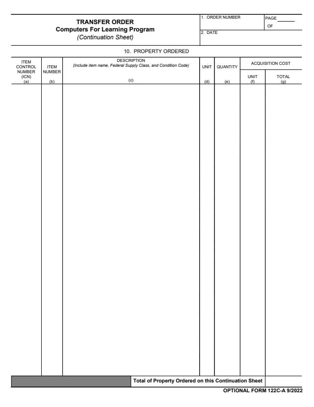 Page 1 of form OF122C-A
