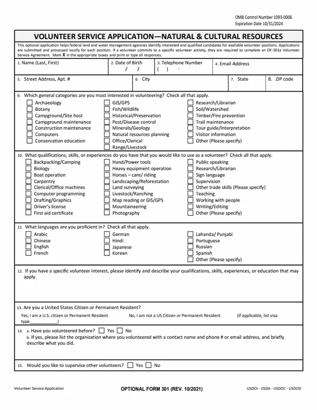 Page 1 of form OF301