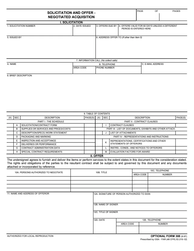 Page 1 of form OF308