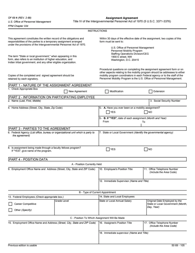 Page 1 of form OF69