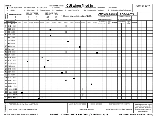 Page 1 of form OF873_25