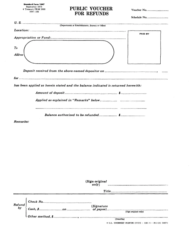 Page 1 of form SF1047