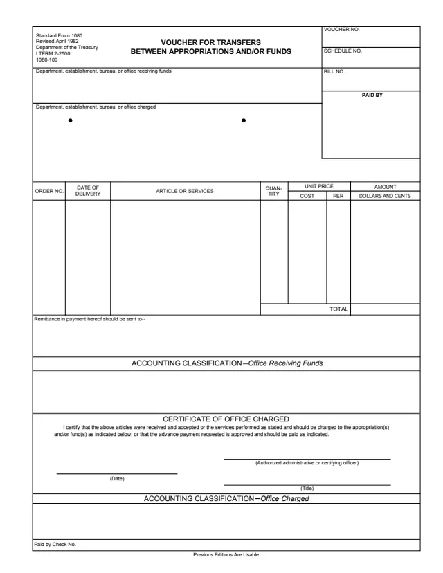 Page 1 of form SF1080