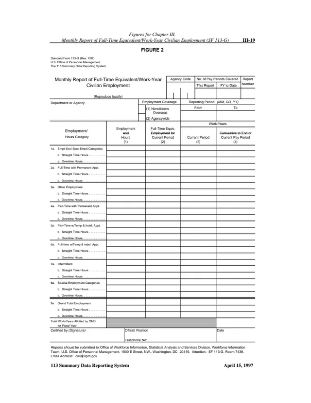 Page 1 of form SF113G