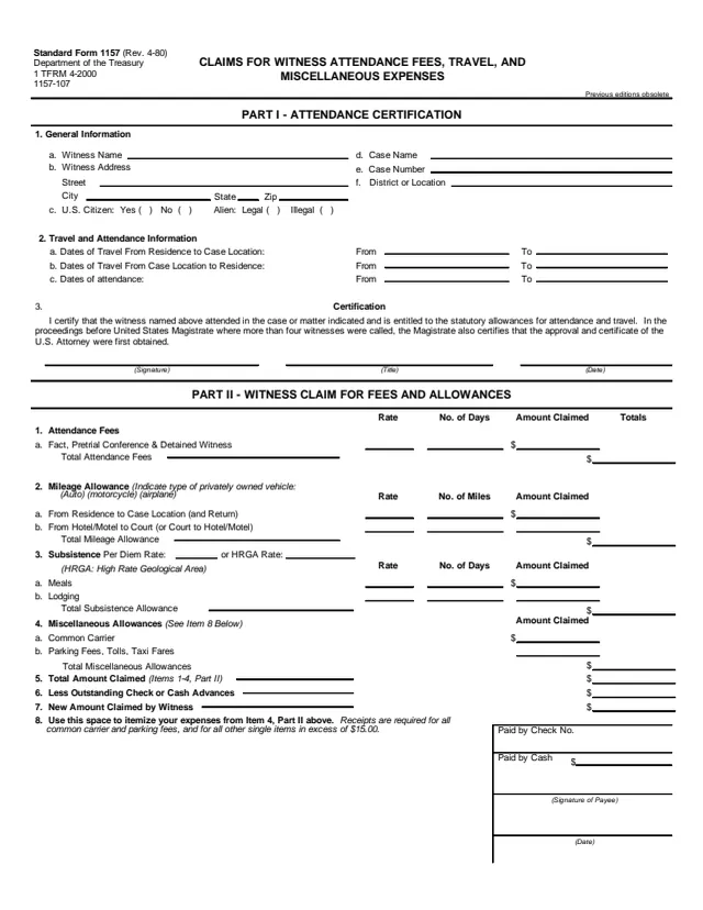 Page 1 of form SF1157