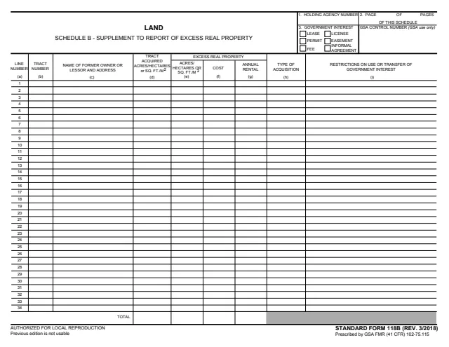 Page 1 of form SF118B