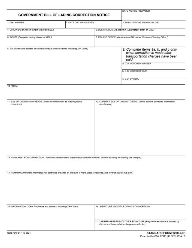 Page 1 of form SF1200