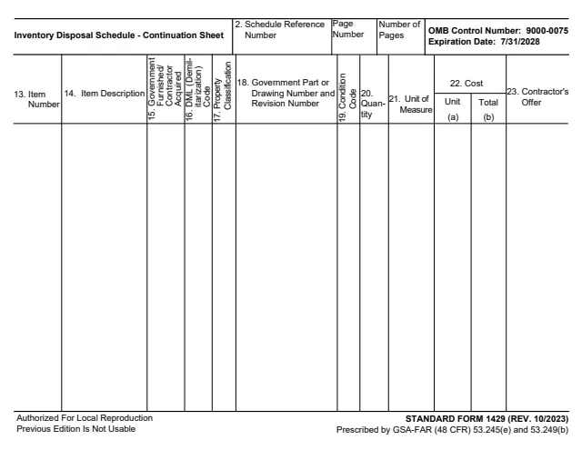 Page 1 of form SF1429