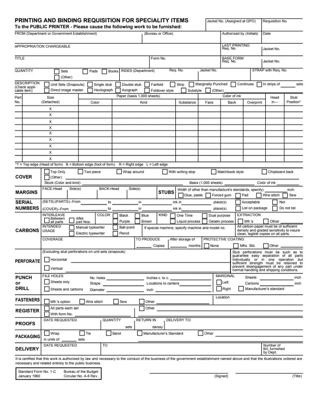 Page 1 of form SF1C