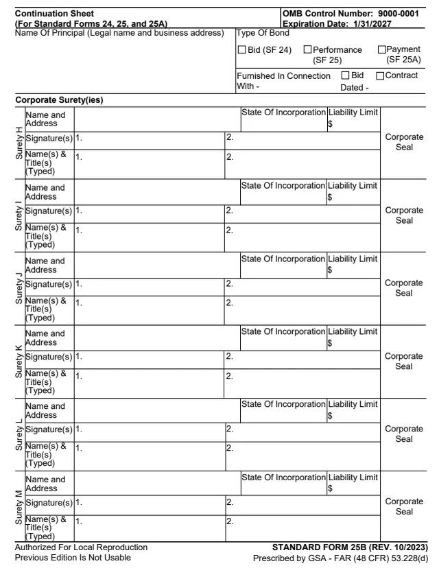 Page 1 of form SF25B