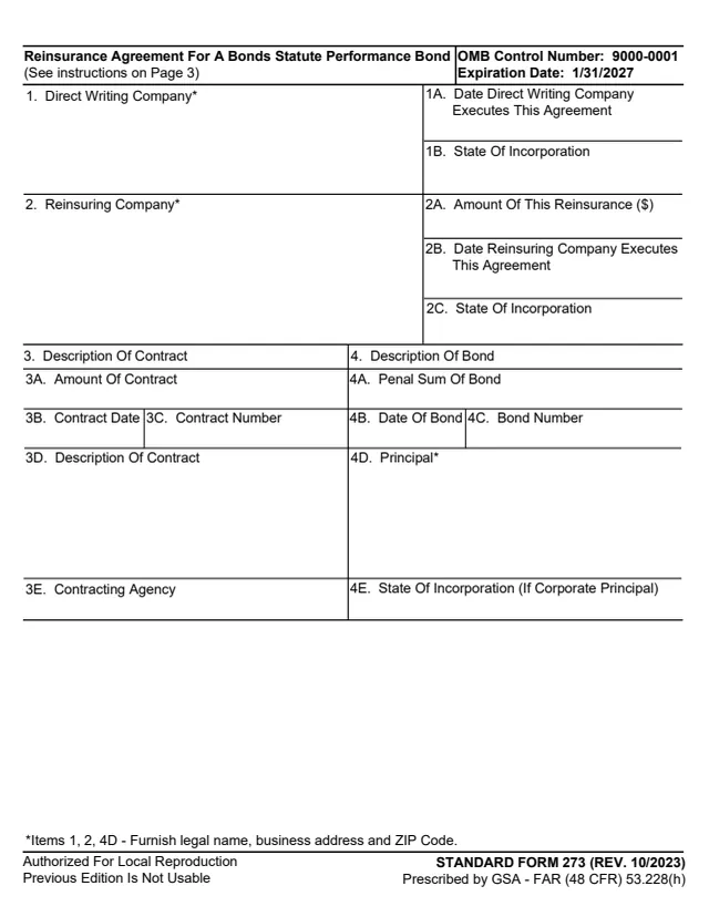 Page 1 of form SF273