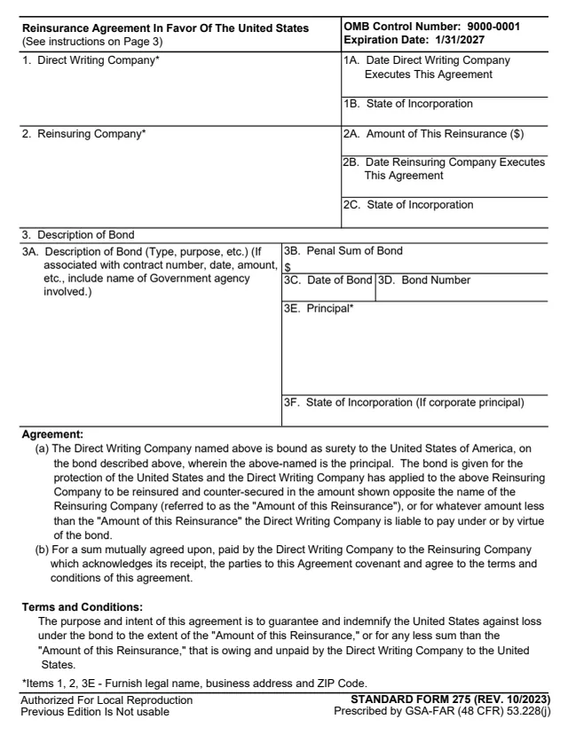 Page 1 of form SF275