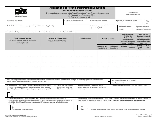 Page 1 of form SF2802