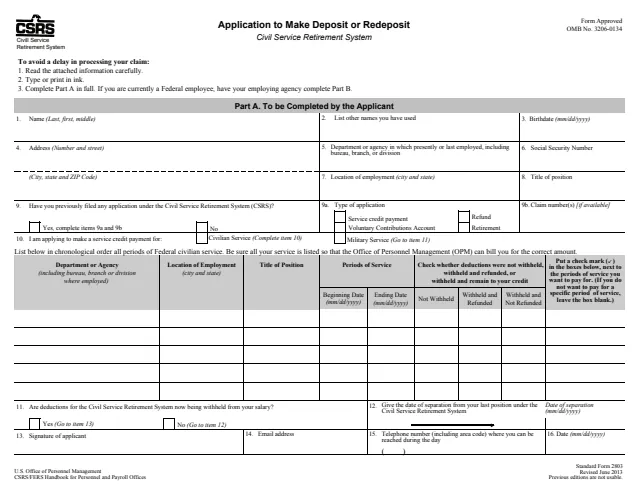 Page 1 of form SF2803