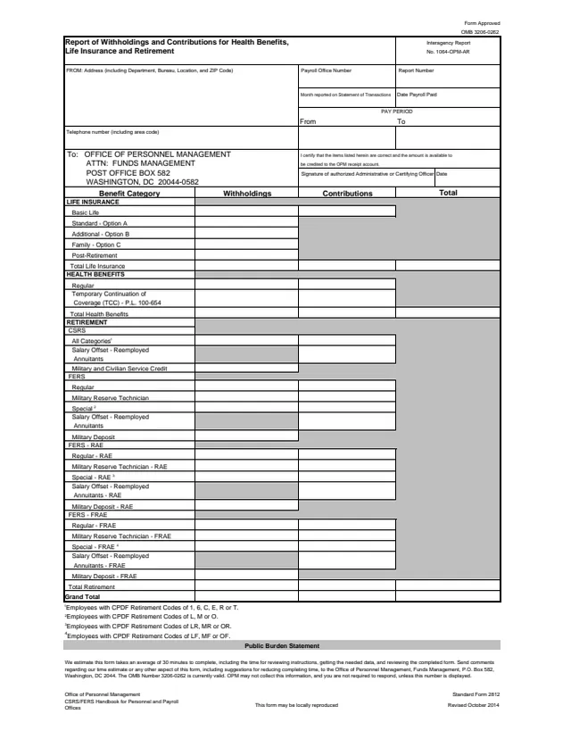 Page 1 of form SF2812