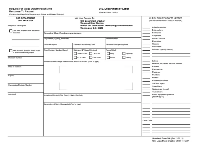 Page 1 of form SF308