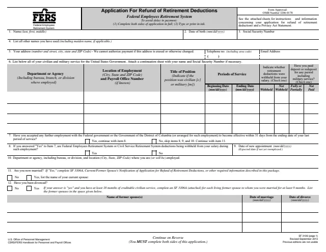 Page 1 of form SF3106