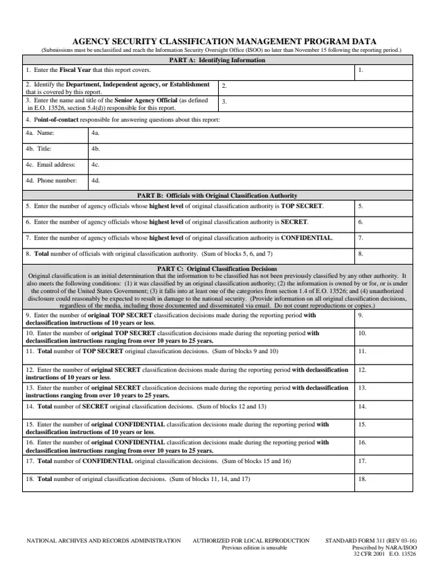 Page 1 of form SF311