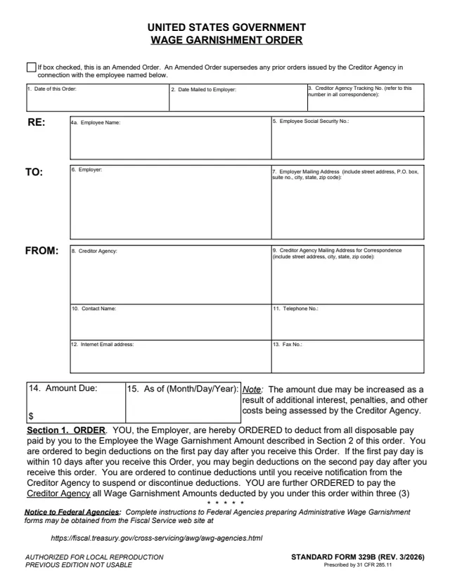 Page 1 of form SF329B