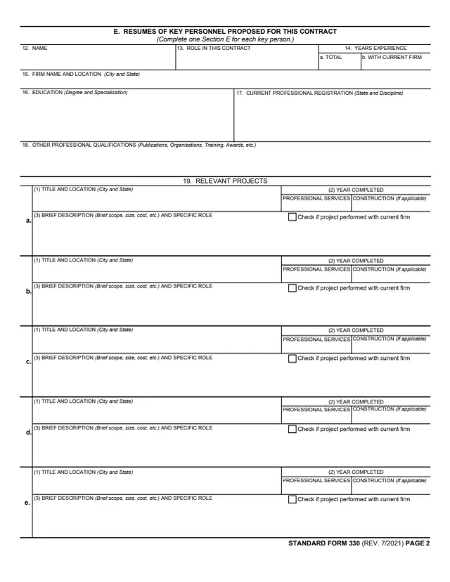 Page 1 of form SF330_SE