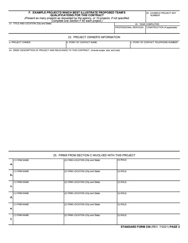 Page 1 of form SF330_SF