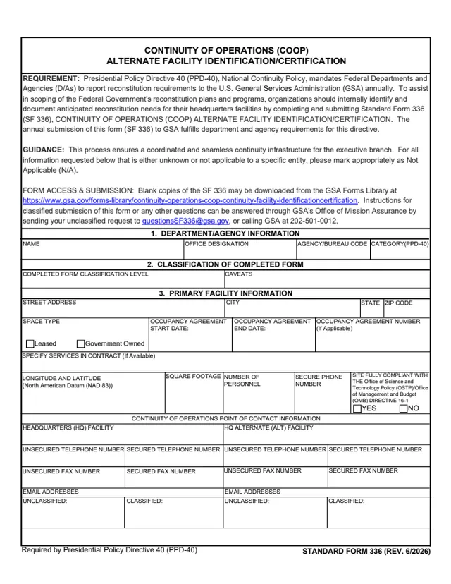 Page 1 of form SF336