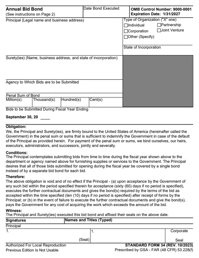 Page 1 of form SF34